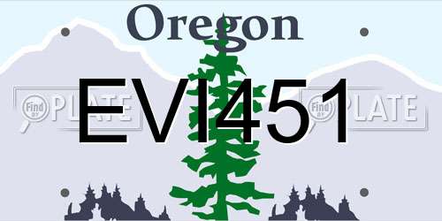 EVI451 Oregon License Plate