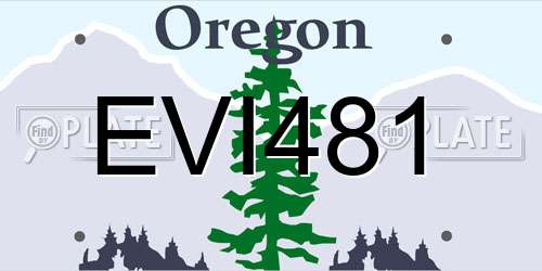 EVI481 Oregon License Plate