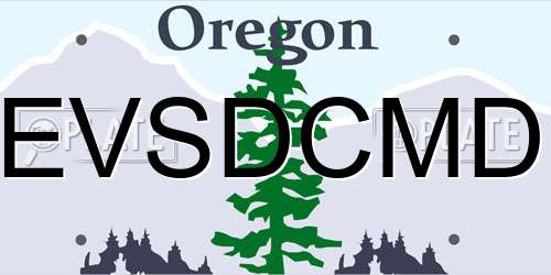 EVSDCMD Oregon License Plate