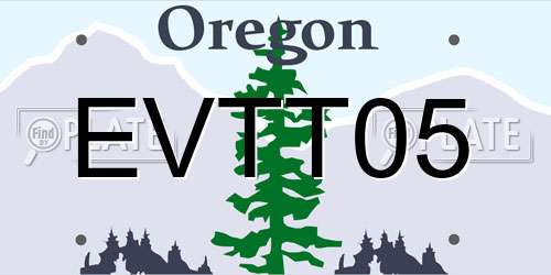 EVTT05 Oregon License Plate
