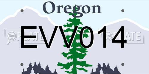 EVV014 Oregon License Plate