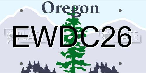 EWDC26 Oregon License Plate