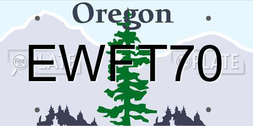 EWFT70 Oregon License Plate