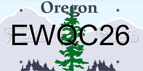 EWQC26 Oregon License Plate