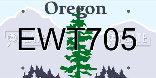 EWT705 Oregon License Plate