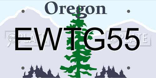 EWTG55 Oregon License Plate