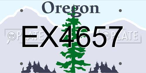 EX4657 Oregon License Plate