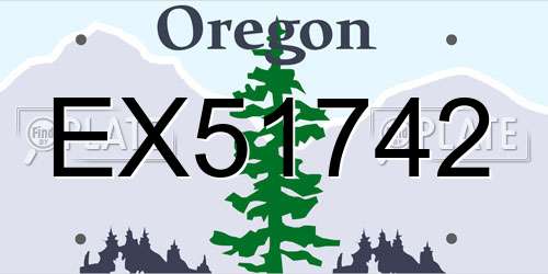 EX51742 Oregon License Plate