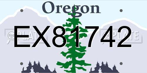 EX81742 Oregon License Plate