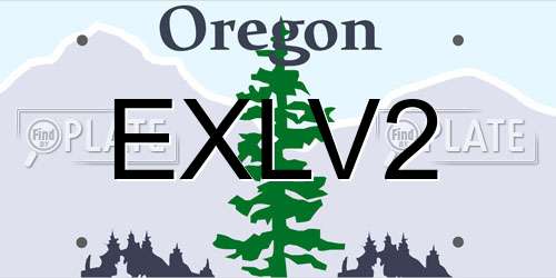 EXLV2 Oregon License Plate