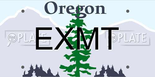 EXMT Oregon License Plate
