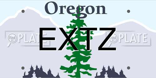 EXTZ Oregon License Plate