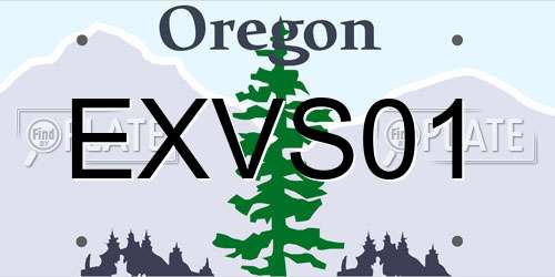 EXVS01 Oregon License Plate