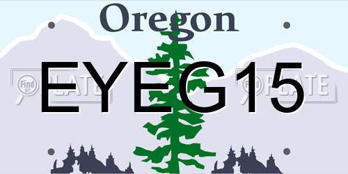 EYEG15 Oregon License Plate