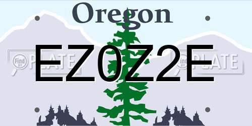 EZ0Z2E Oregon License Plate