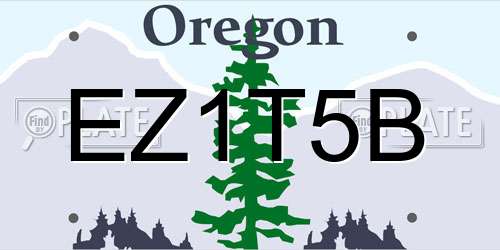 EZ1T5B Oregon License Plate