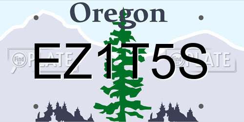 EZ1T5S Oregon License Plate