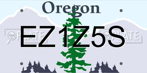 EZ1Z5S Oregon License Plate