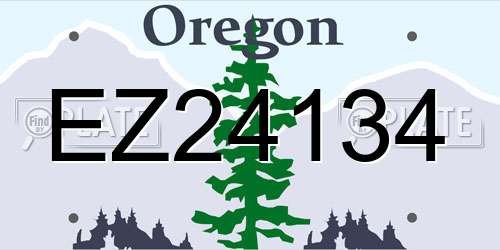 EZ24134 Oregon License Plate
