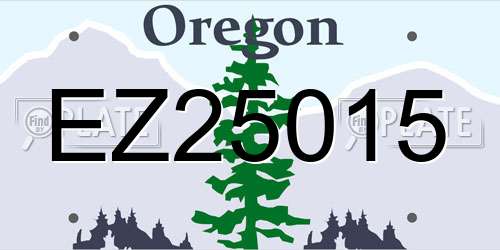 EZ25015 Oregon License Plate