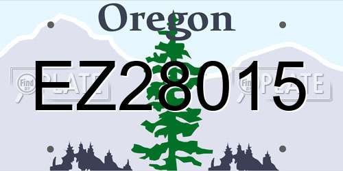 EZ28015 Oregon License Plate