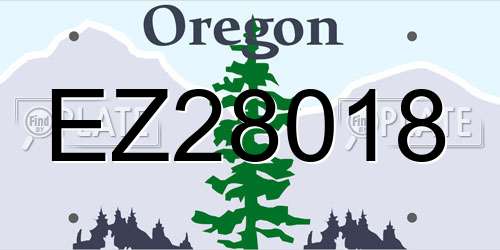EZ28018 Oregon License Plate