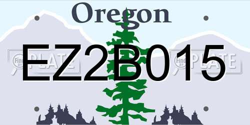 EZ2B015 Oregon License Plate
