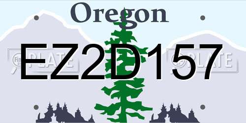EZ2D157 Oregon License Plate