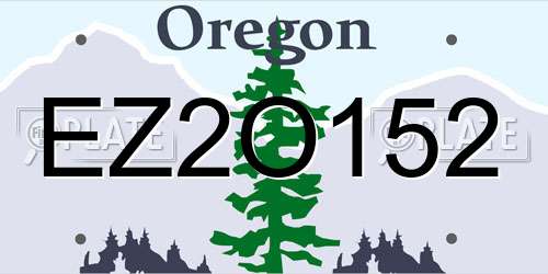 EZ2O152 Oregon License Plate