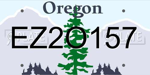 EZ2O157 Oregon License Plate
