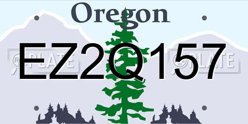 EZ2Q157 Oregon License Plate