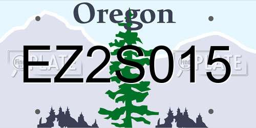 EZ2S015 Oregon License Plate