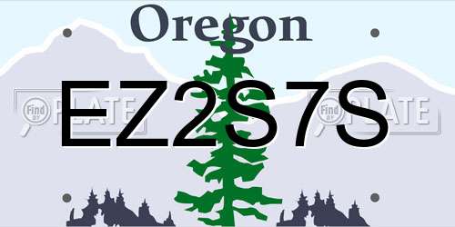 EZ2S7S Oregon License Plate