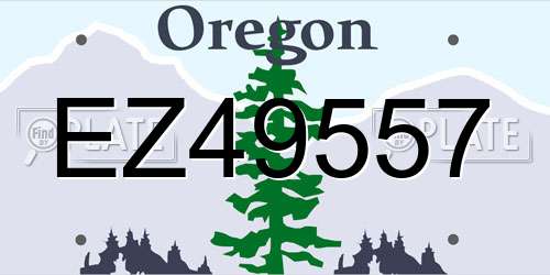 EZ49557 Oregon License Plate