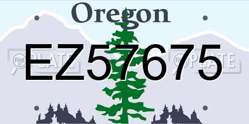 EZ57675 Oregon License Plate