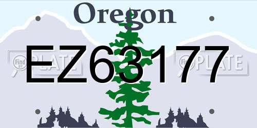 EZ63177 Oregon License Plate