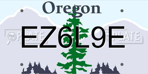 EZ6L9E Oregon License Plate