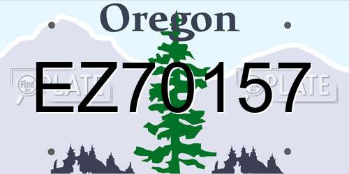 EZ70157 Oregon License Plate