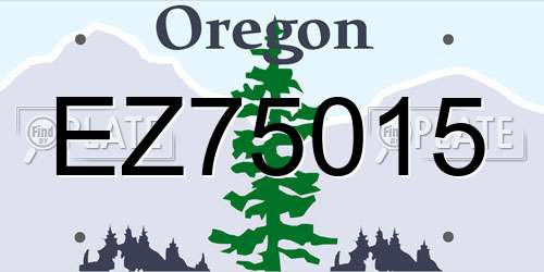 EZ75015 Oregon License Plate