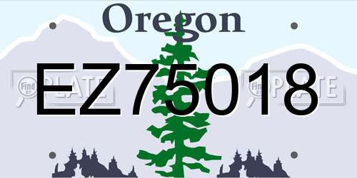 EZ75018 Oregon License Plate