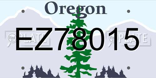 EZ78015 Oregon License Plate