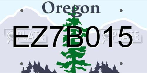 EZ7B015 Oregon License Plate