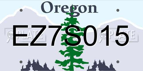 EZ7S015 Oregon License Plate