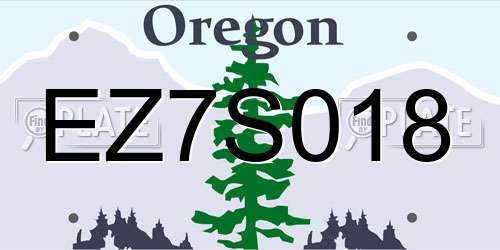 EZ7S018 Oregon License Plate