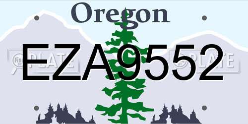 EZA9552 Oregon License Plate