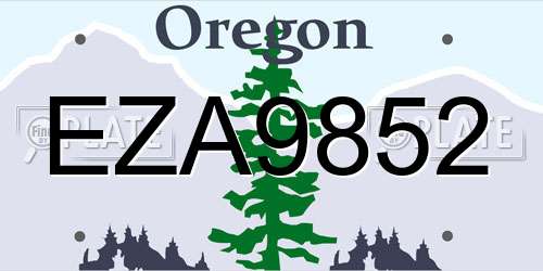 EZA9852 Oregon License Plate
