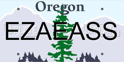 EZAEASS Oregon License Plate