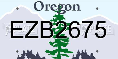EZB2675 Oregon License Plate