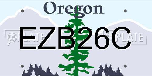 EZB26C Oregon License Plate