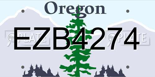 EZB4274 Oregon License Plate